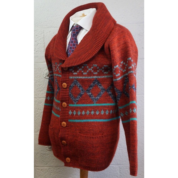 Rare Vintage Orlon Campus Sweater Cardigan Size Medium Virigin Acrylic - Picture 3 of 8